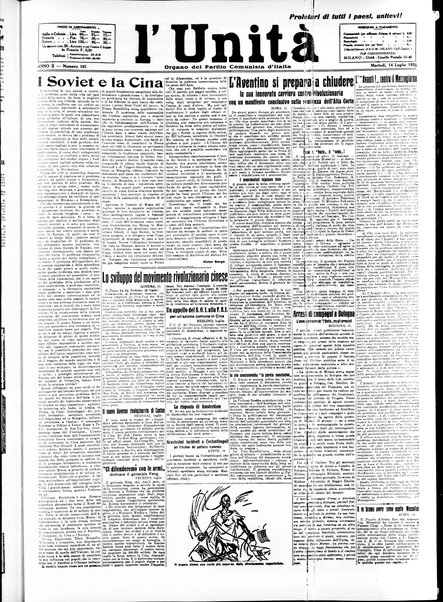 L'Unità : quotidiano degli operai e dei contadini